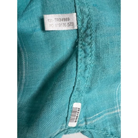 Tommy Bahamas relax men’s large button front shirt long sleeve collar blue and w - Picture 16 of 16